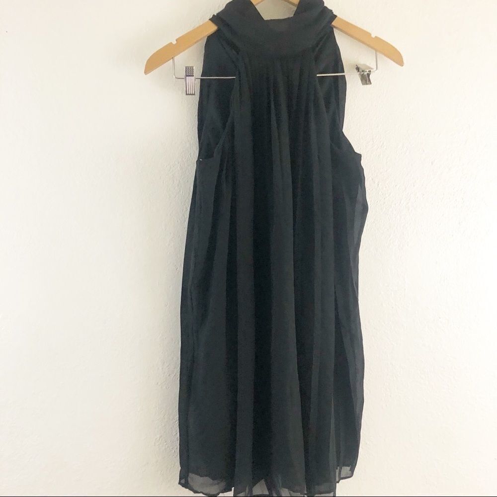 Love Tease Halter Pleaded Black Dress size S